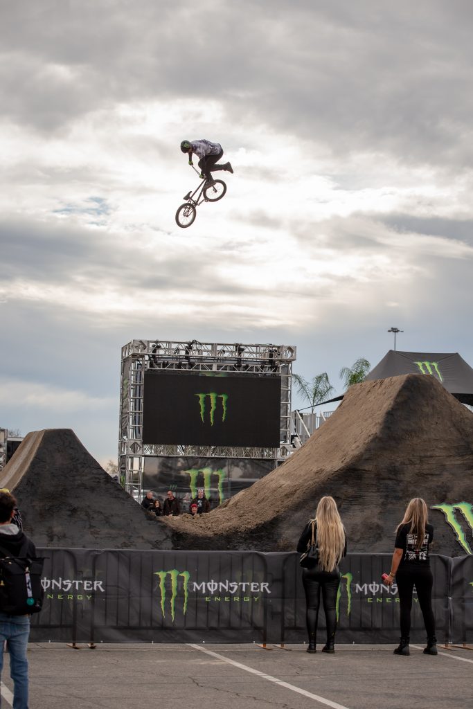 Free Agent rider Daniel Sandoval flying high at the BMX Triple Challenge.